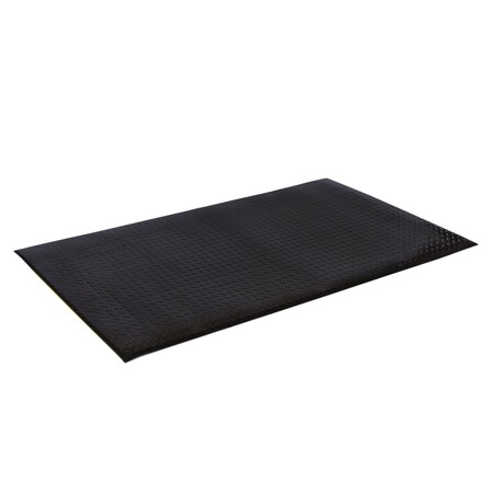 Crown Matting Technologies Antifatigue Mat, 75' L x 4' W, 9/16" Thickness, Durable abrasion-resistant vinyl top, Black WBR0048KD-75
